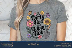 A Dirty Hoe Is a Happy Hoe PNG | Funny Garden Clipart Product Image 4