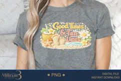 Good Times and Tan Lines PNG, Crochet Beach Sublimation Desi Product Image 4