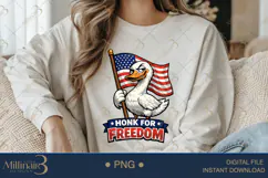 Honk For Freedom PNG, Funny Patriotic Goose Sublimation Desi Product Image 4
