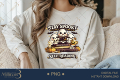 Stay Spooky Keep Reading PNG, Cute Halloween Ghost Reader De Product Image 4
