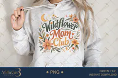 Wildflower Mom Club PNG, Retro Floral Mama Design, Boho Wild Product Image 4