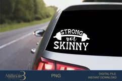 Strong Not Skinny SVG PNG Sublimation|Workout Gym Fitness Product Image 3