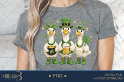 Lucky Duck St Patricks Day PNG, Cute Irish Duck Clipart Product Image 4