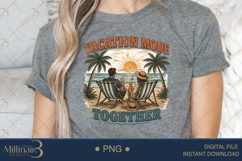Vacation Mode Together PNG Beach Couple Design, Summer Sunse Product Image 4