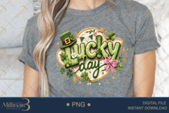 Lucky Day St Patricks Day PNG, Shamrock Clover Clipart Product Image 4