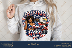 Freedom Looks Good on Me PNG, Patriotic Sublimation Design, Product Image 4