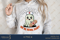 Dialysis Boo Crew PNG |Spooky Cute Halloween Sublimation Product Image 4