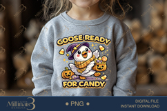 Goose Ready for Candy PNG, Cute Halloween Goose Digital Down Product Image 4