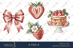 Berry Sweet Baby Shower Clipart | Pink Baby Shower Decor Product Image 1