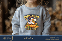 Cutest Goose in the Patch PNG, Cute Halloween Goose PNG, Pum Product Image 4