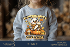 Pumpkin Spice and Honks PNG, Cute Fall Goose PNG, Autumn Dig Product Image 4