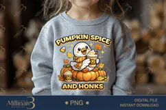 Pumpkin Spice and Honks PNG, Cute Fall Goose PNG, Autumn Dig Product Image 4
