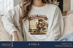 Trash Panda Social Club PNG, Funny Raccoon Digital Design, M Product Image 4