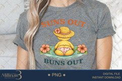 Suns Out Buns Out PNG Funny Summer Duck Clipart | Cute Beach Product Image 4