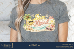 Sun Kissed PNG, Crochet Beach Sublimation Design, Tropical S Product Image 4