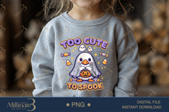 Too Cute to Spook PNG, Cute Halloween Goose PNG, Ghost Goose Product Image 4