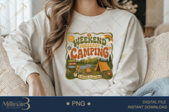 Weekend Forecast Camping PNG, Retro Camping Sublimation Desi Product Image 4
