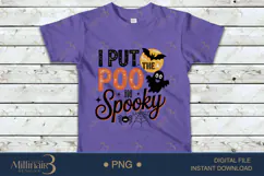 I Put the POO in Spooky PNG |Funny Halloween Humor Design Product Image 4