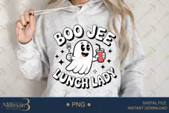 Boo Jee Lunch Lady Halloween PNG|Funny School Cafeteria PNG Product Image 4