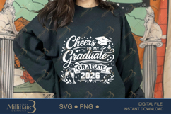 Cheers to My Graduate 2026 SVG PNG, Graduation Celebration Product Image 4