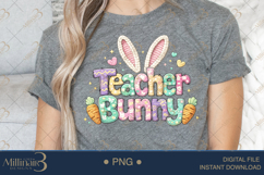 Teacher Bunny PNG, Crochet Easter Teacher Sublimation Design Product Image 4