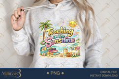 Teaching In The Sunshine PNG Funny Teacher Summer Clipart | Product Image 4
