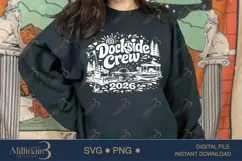 Dockside Crew 2026 SVG PNG, Funny Lake Vacation Shirt Design Product Image 4
