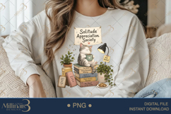 Solitude Appreciation Society PNG, Introvert Cat Sublimation Product Image 4