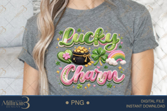 Lucky Charm PNG, St Patricks Day Shamrock Clipart With Pot O Product Image 4