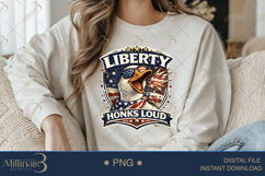 Liberty Honks Loud PNG, Funny Patriotic Goose Sublimation De Product Image 4