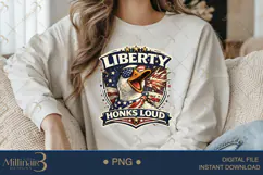 Liberty Honks Loud PNG, Funny Patriotic Goose Sublimation De Product Image 4