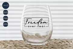 Freedom Over Fear Svg|Positive quote| Motivational Svg Product Image 4