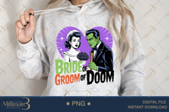 Bride of Fright Groom of Doom PNG | Halloween Wedding Graphi Product Image 4
