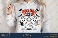 Boo Boo Crew Funny Spooky Nurse PNG |Halloween Nurse PNG Product Image 4