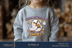 Goosey Little Ghost PNG, Cute Ghost Goose PNG, Halloween Dig Product Image 4