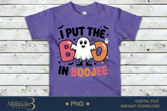 I Put The Boo in Boojee PNG |Cute Halloween Ghost Design Product Image 4
