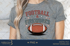 Football and Fireworks PNG | 4th of July Game Day Clipart Product Image 4