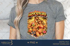 Hot Stuff PNG Sexy Summer Couple Design, Tropical Beach Part Product Image 4