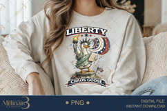 Liberty Chaos Goose PNG, Funny Patriotic Statue of Liberty G Product Image 4