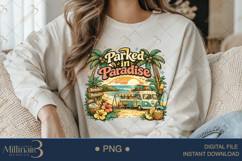 Parked in Paradise PNG, Tropical RV Camping Sublimation Desi Product Image 3