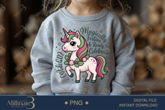 Magically Festive Christmas Unicorn PNG | Cute Sublimation C Product Image 4