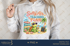 Salty Air Teaching Flair PNG Funny Teacher Summer Clipart | Product Image 4