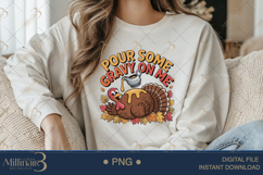 Pour Some Gravy On Me PNG Funny Thanksgiving Shirt Design Product Image 4