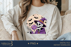 Halloween Witch Skeleton Bow PNG |Halloween Coffee PNG Product Image 4