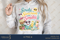 crubs Sunscreen and Smiles PNG, Cute Summer Healthcare Subli Product Image 4