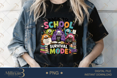 Back to School Survival Mode PNG, Funny Teacher Monster Desi Product Image 4