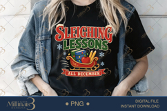 Sleighing Lessons All December PNG, Funny Teacher Christmas Product Image 4