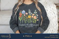 Consider How the Wildflowers Grow PNG |Christian Floral PNG Product Image 4