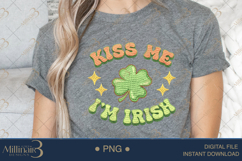 Kiss Me I'm Irish PNG, St Patricks Day Shamrock Clipart, Luc Product Image 4