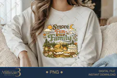 Smore Fun with Family PNG, Cute Camping Sublimation Design w Product Image 4